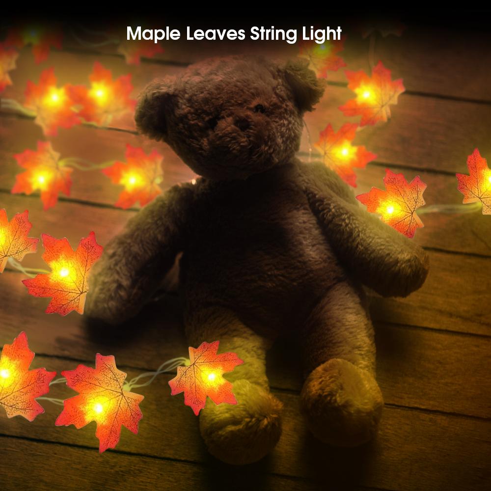 Maple Leaf Fairy Lights – 10Ft Thanksgiving & Seasonal Decoration