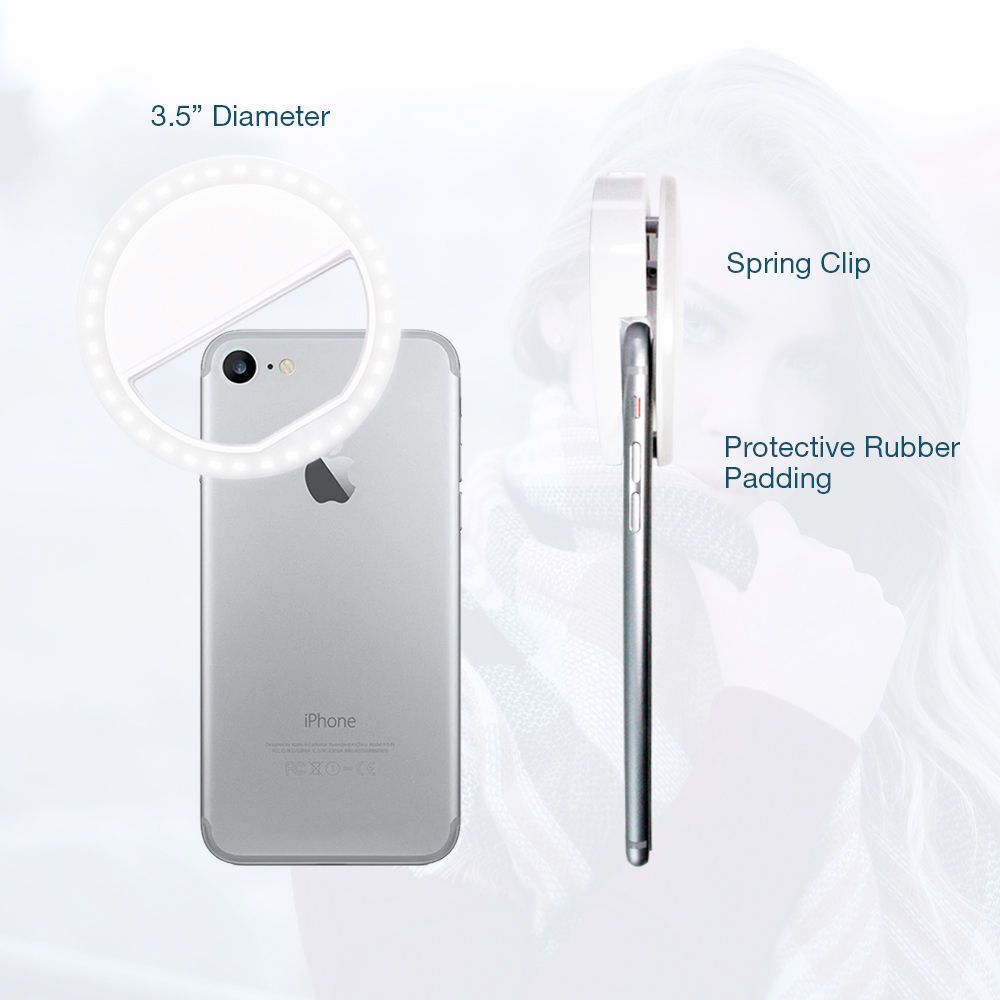 Portable Selfie Ring Light – Clip-On for Smartphones & Tablets
