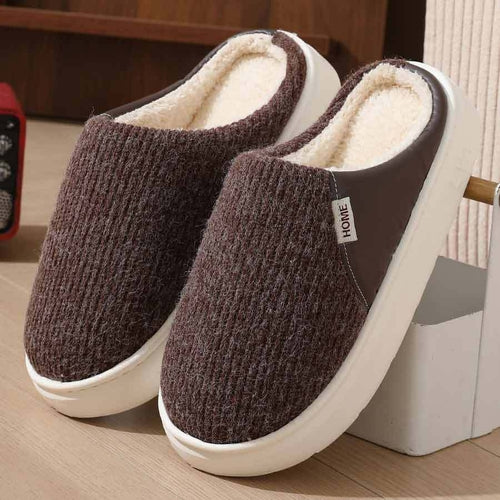 Winter Warm Plush Home Slippers Lightweight Thick Bottom Silent