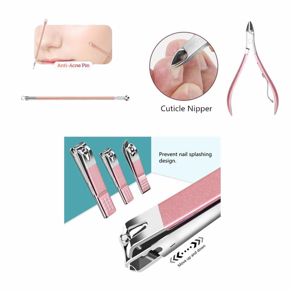 18-Piece Manicure & Pedicure Set – Nail Care Grooming Kit with Case
