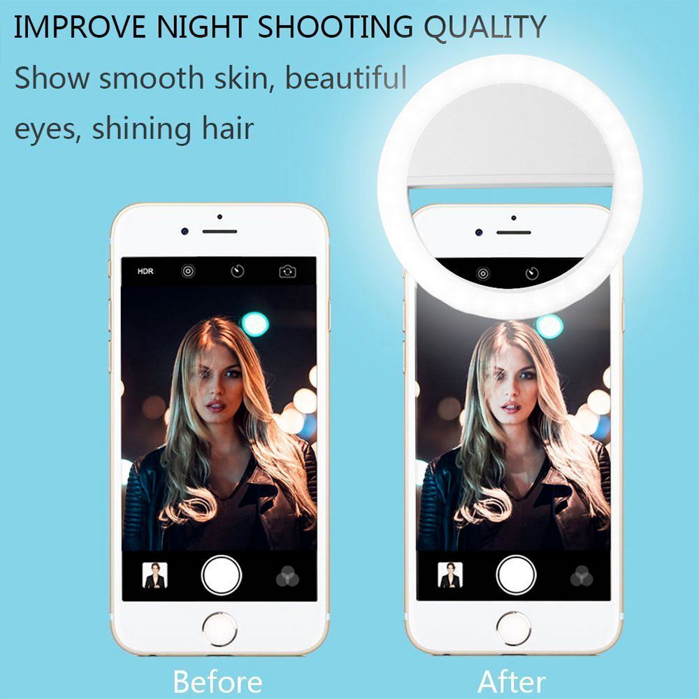 Portable Selfie Ring Light – Clip-On for Smartphones & Tablets