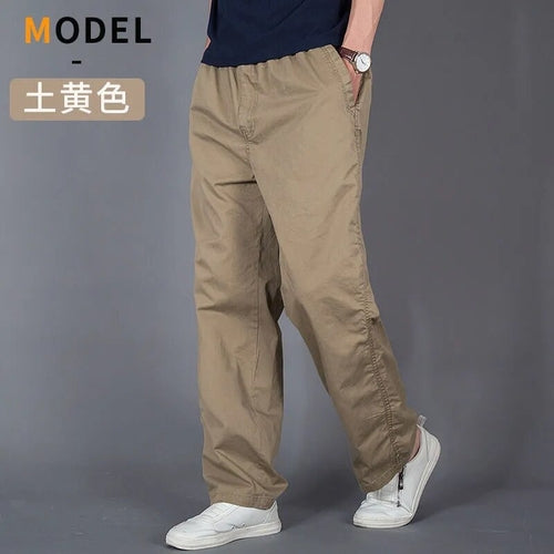 Men’s Cargo Pants – Loose Fit Straight Leg Oversized Solid Grey Trousers