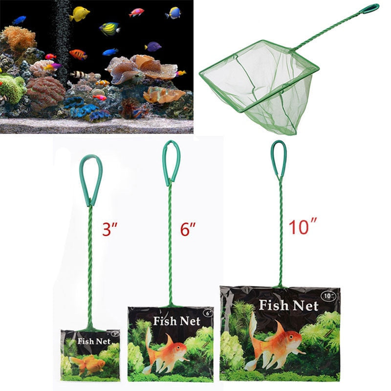 Aquarium Accessory – Long Handle Fish Net for Catching & Cleaning