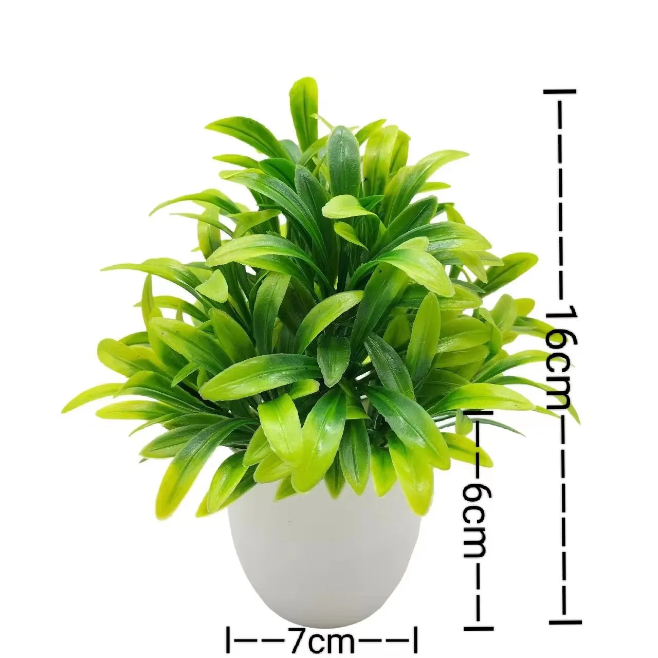 Plastic Pot Artificial Greenery – 1pc