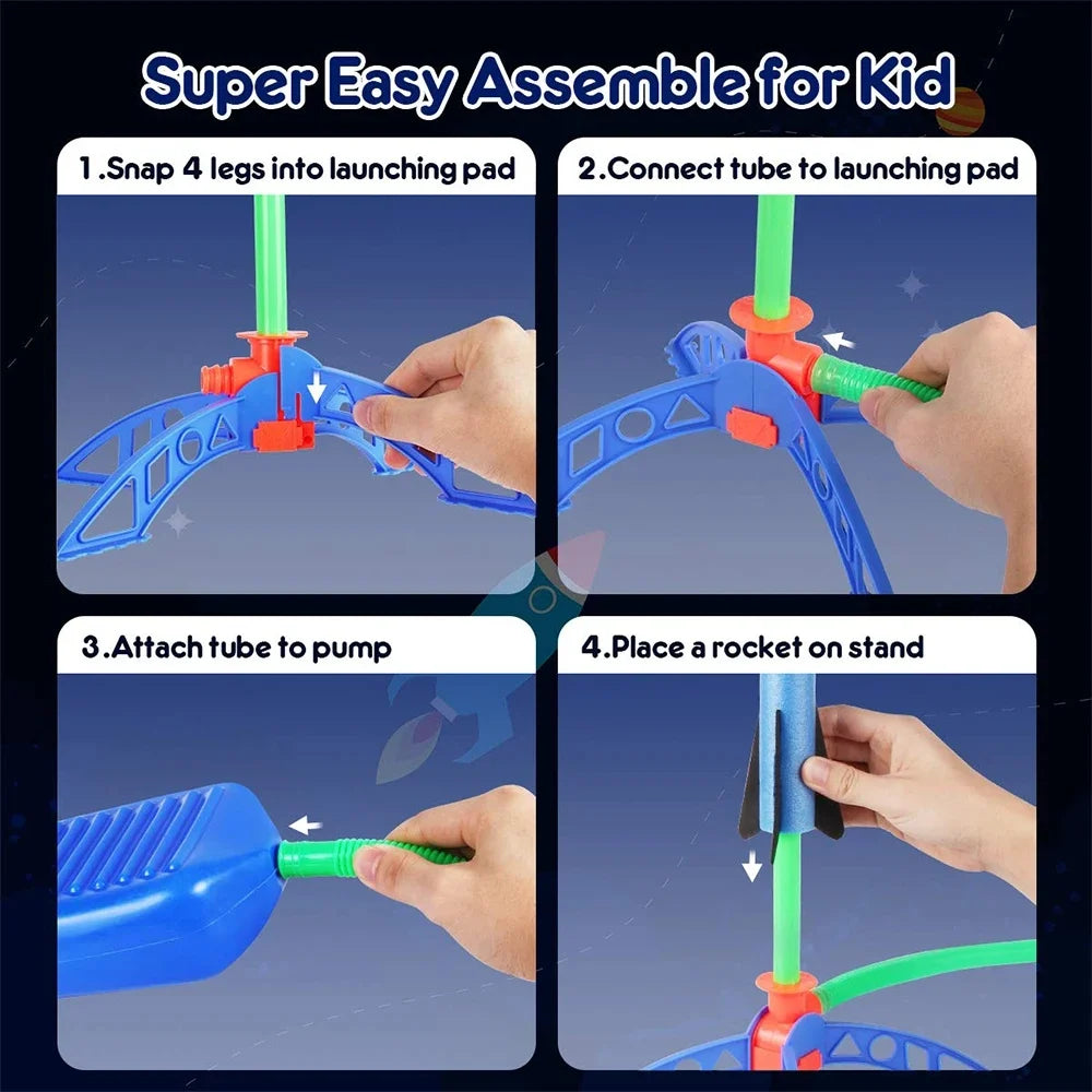 Kids’ Air Rocket Toy – Foot Pump Launcher for Outdoor Play
