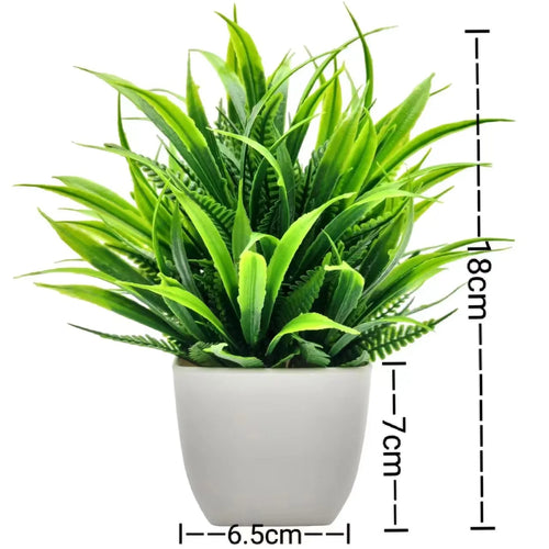 Plastic Pot Artificial Greenery – 1pc