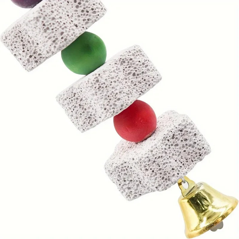 Flower-Shaped Grinding Stone Toy for Parrots & Small Birds