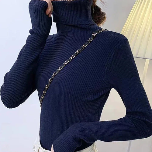 Women’s Knitted Turtleneck Sweater – Soft Cashmere-Blend Pullover for Fall & Winter
