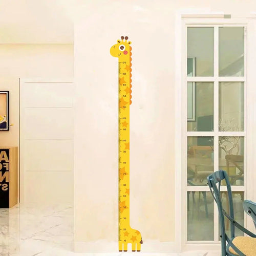Height Chart Wall Sticker – Cute Cartoon Unicorn, Dinosaur & Giraffe Design