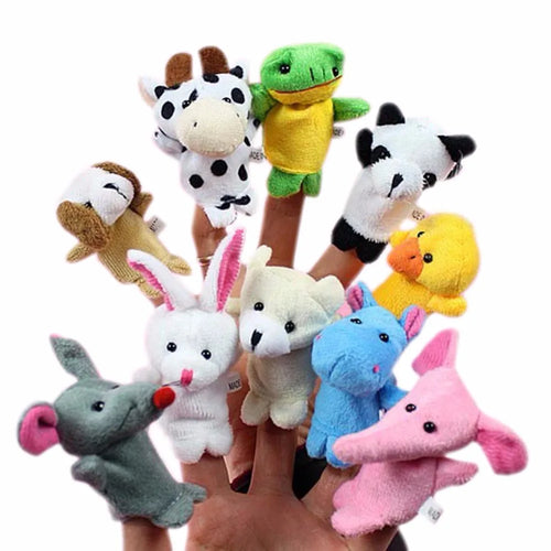 10 Pcs Finger Puppet Set – Cartoon Hand Dolls for Baby & Children