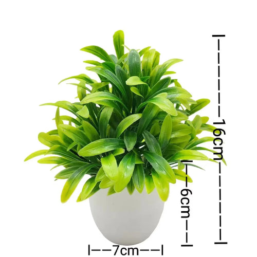 Plastic Pot Artificial Greenery – 1pc