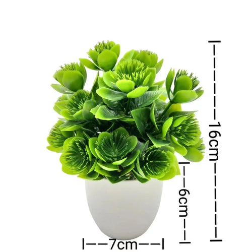 Plastic Pot Artificial Greenery – 1pc