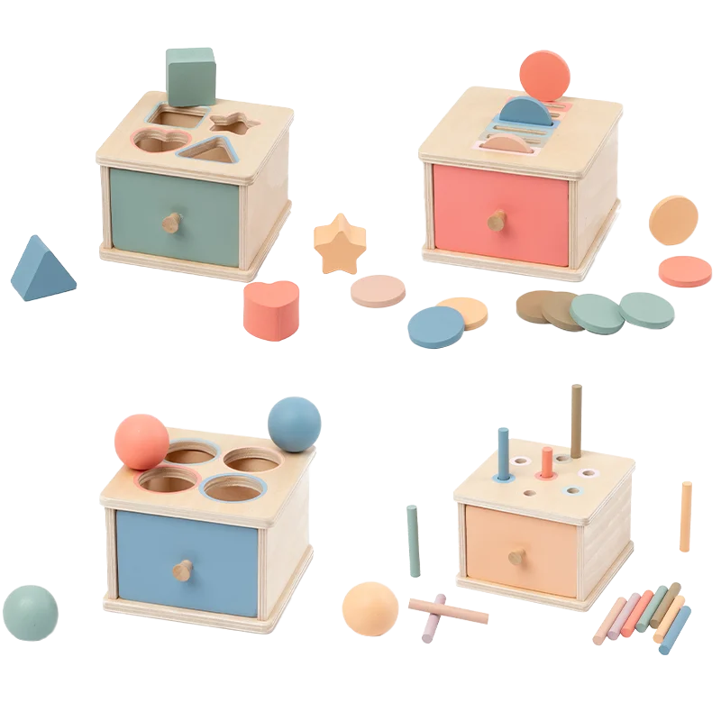 Kids' Wooden Shape Sorting & Matching Toy