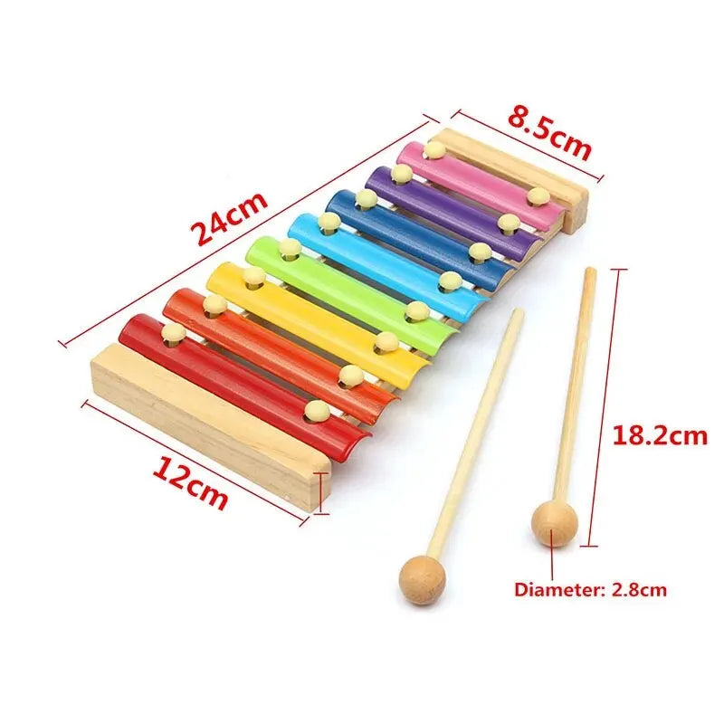 Montessori Wooden Xylophone – 8-Note Musical Toy for Kids