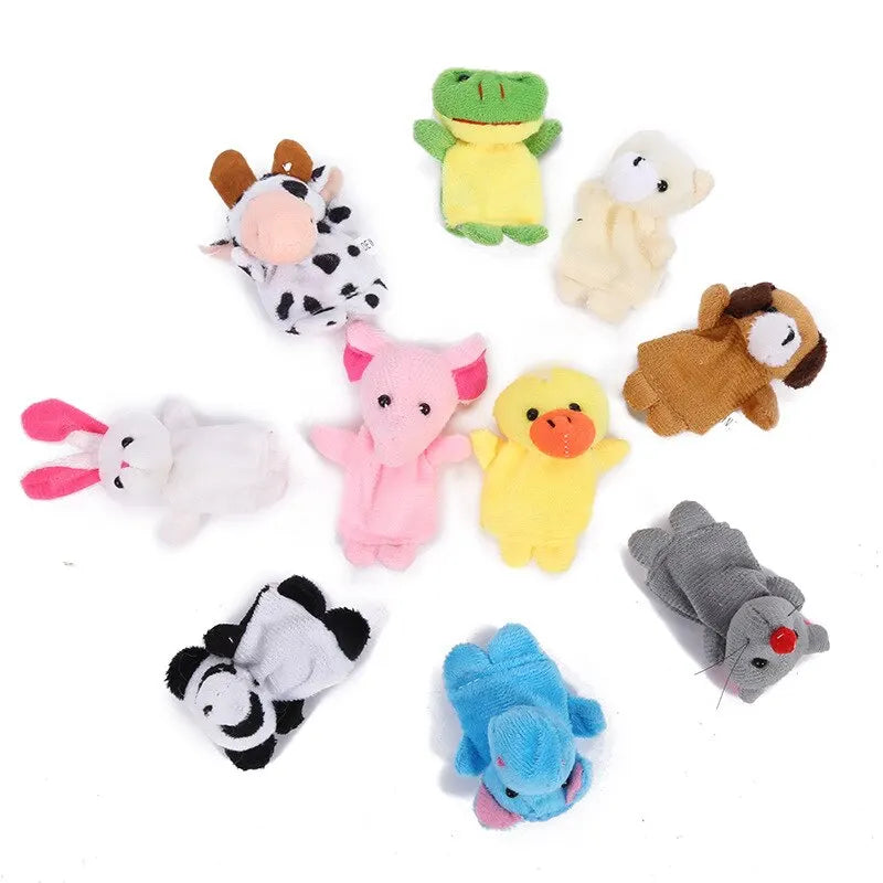 10 Pcs Finger Puppet Set – Cartoon Hand Dolls for Baby & Children