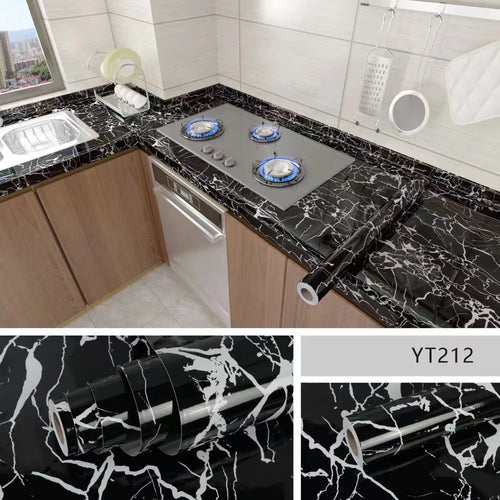 Oil-Proof & Waterproof 40cm Marble Kitchen Sticker