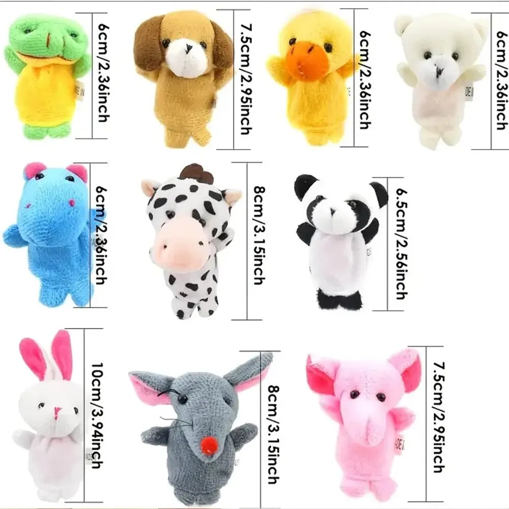 10 Pcs Finger Puppet Set – Cartoon Hand Dolls for Baby & Children