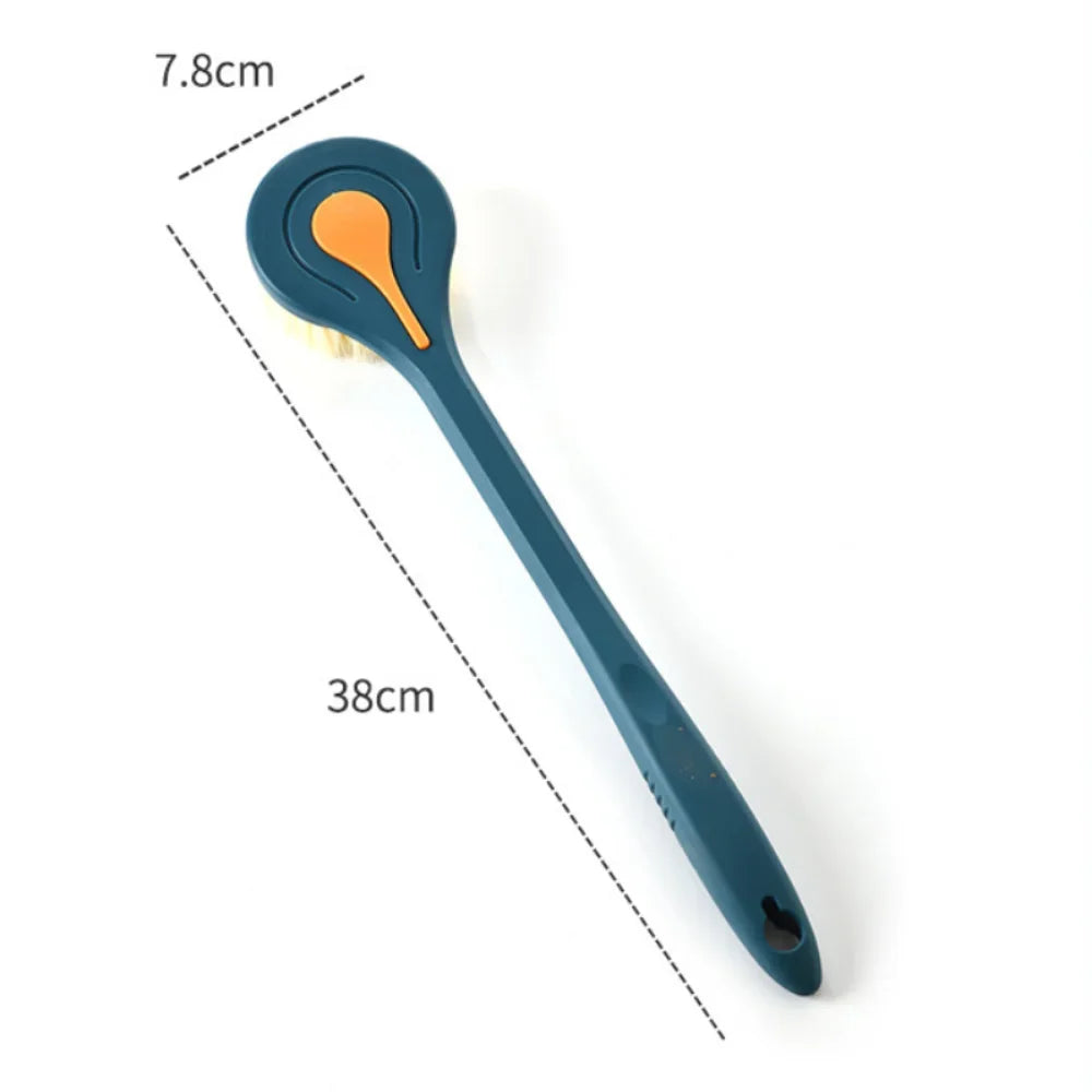 1pc Long Handle Bath Brush Soft Hair Bath Brush Back Ball Brush