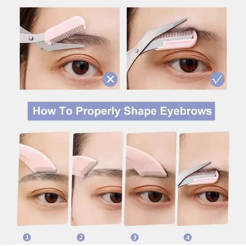 3-in-1 Eyebrow Shaping Kit – Safe Razor & Precision Scissors