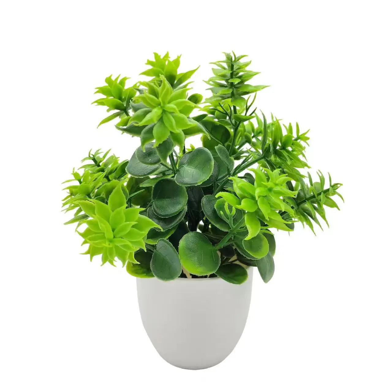 Plastic Pot Artificial Greenery – 1pc