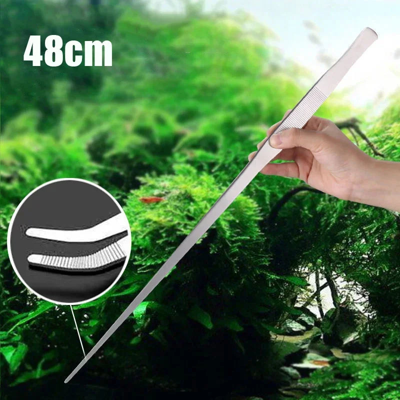 Long Stainless Steel Tweezers for Aquatic Plants (48cm)