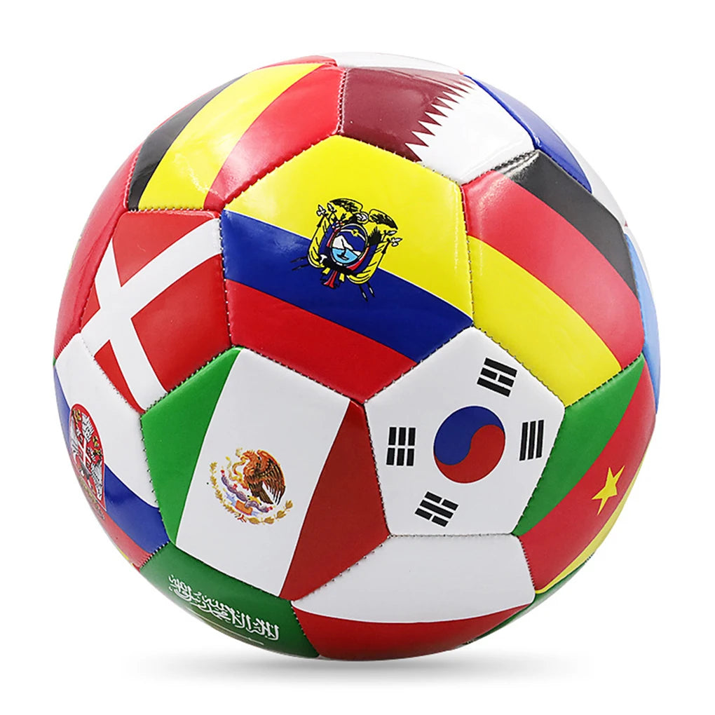 Durable Outdoor Soccer Ball with Flag Design (Size 5)