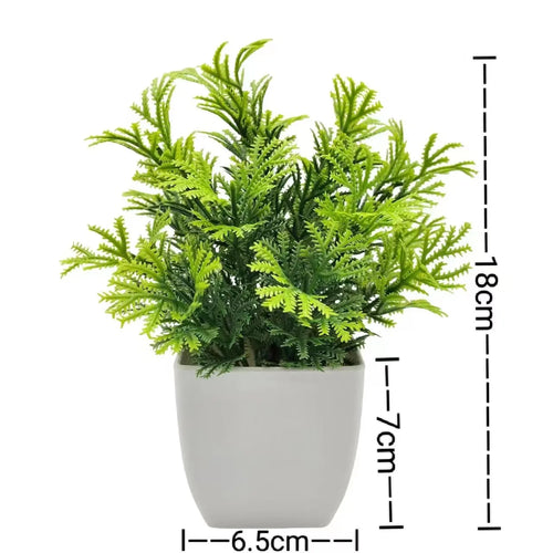 Plastic Pot Artificial Greenery – 1pc