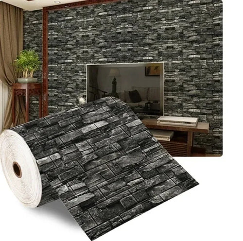 Waterproof 3D Brick Wallpaper – Self-Adhesive