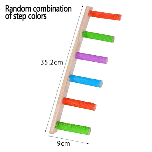 4/6/8 Step Bird Climbing Ladder Parrot Toy Ladder Bird Interaction Fun