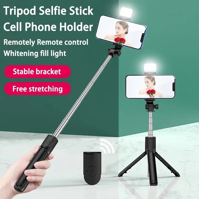FGCLSY Selfie Stick Tripod – Monopod with Remote Shutter & LED Fill Light
