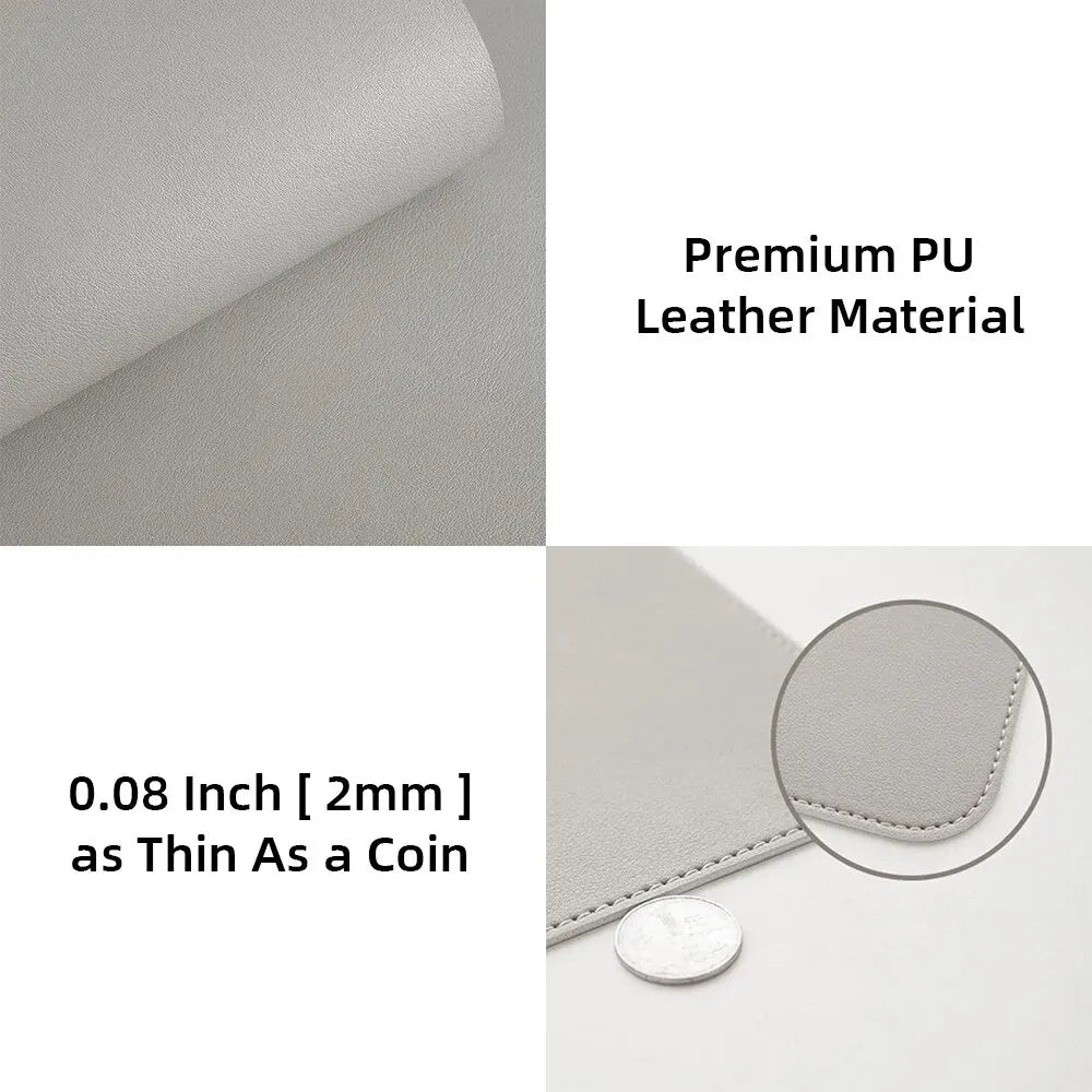 Premium PU Leather Desk Mat – Waterproof Office Desk Protector (60×30cm)