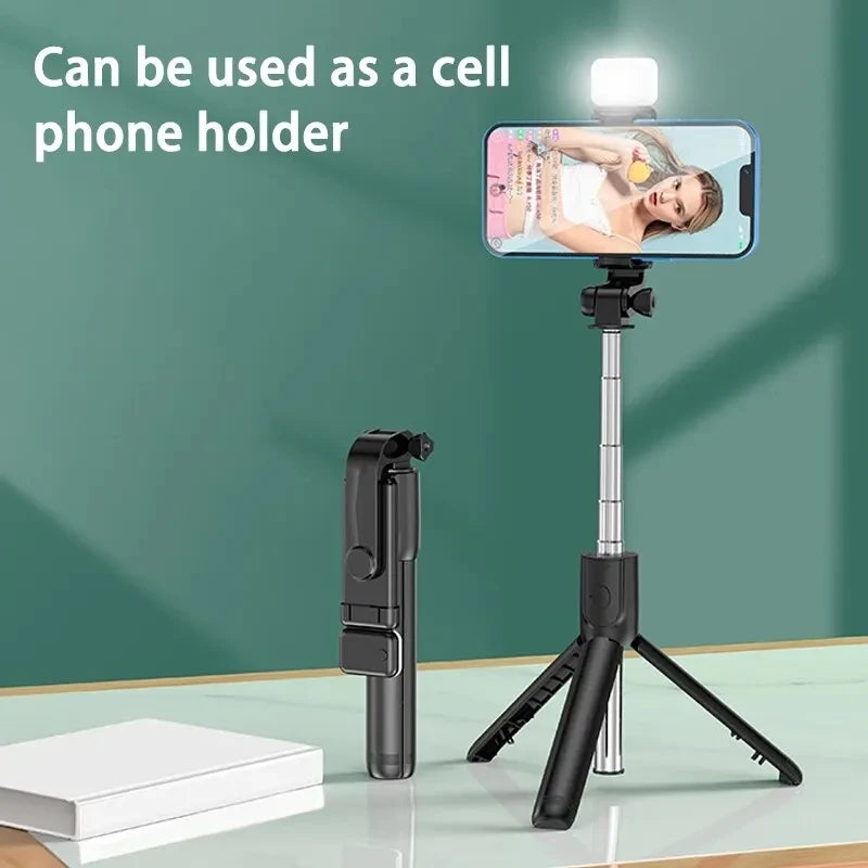 FGCLSY Selfie Stick Tripod – Monopod with Remote Shutter & LED Fill Light