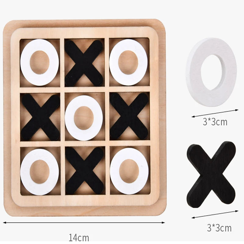 Educational Wooden Jigsaw & Chess Play Toy for Kids