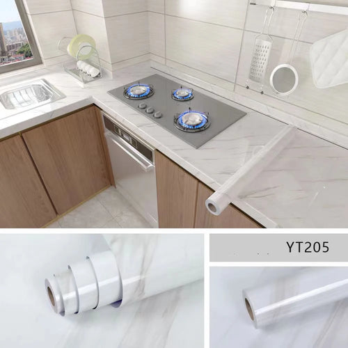 Oil-Proof & Waterproof 40cm Marble Kitchen Sticker