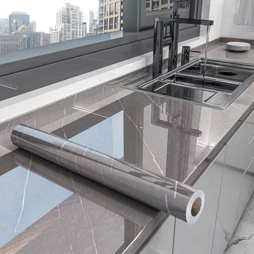Oil-Proof & Waterproof 40cm Marble Kitchen Sticker