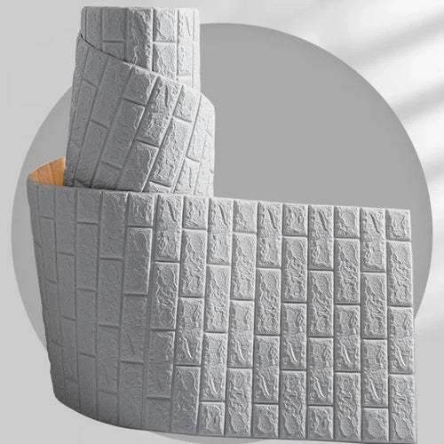Waterproof 3D Brick Wallpaper – Self-Adhesive