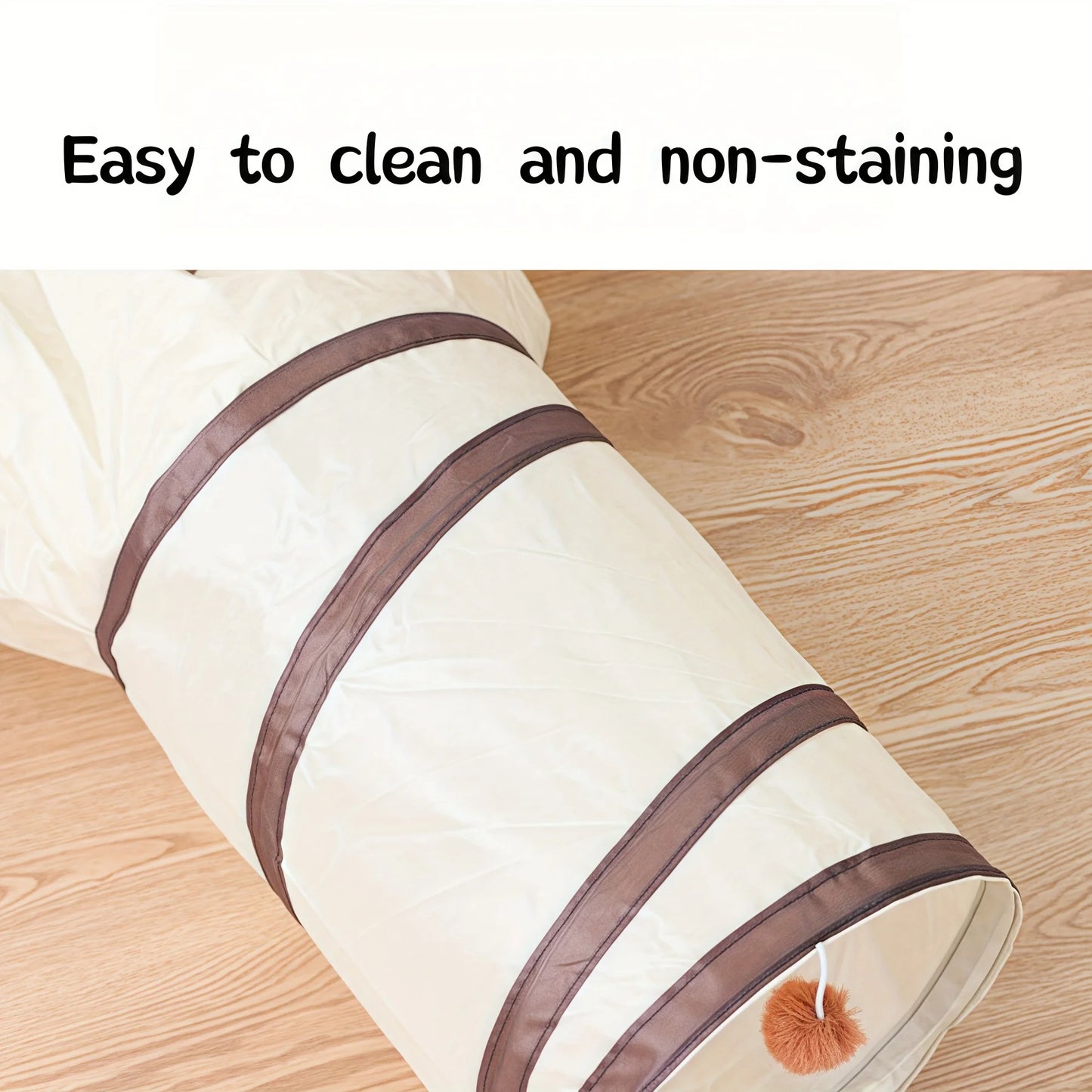 Foldable Cat Tunnel – Easy-to-Store Striped Play Toy for Cats