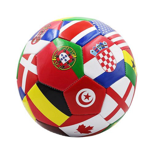 Durable Outdoor Soccer Ball with Flag Design (Size 5)