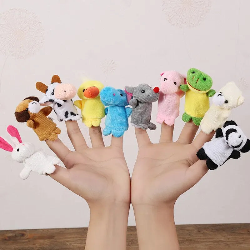 10 Pcs Finger Puppet Set – Cartoon Hand Dolls for Baby & Children