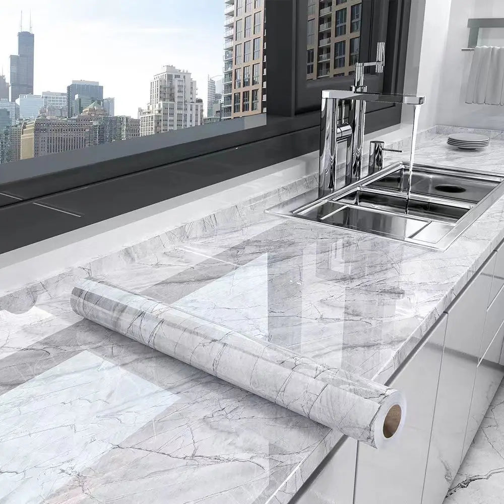Oil-Proof & Waterproof 40cm Marble Kitchen Sticker