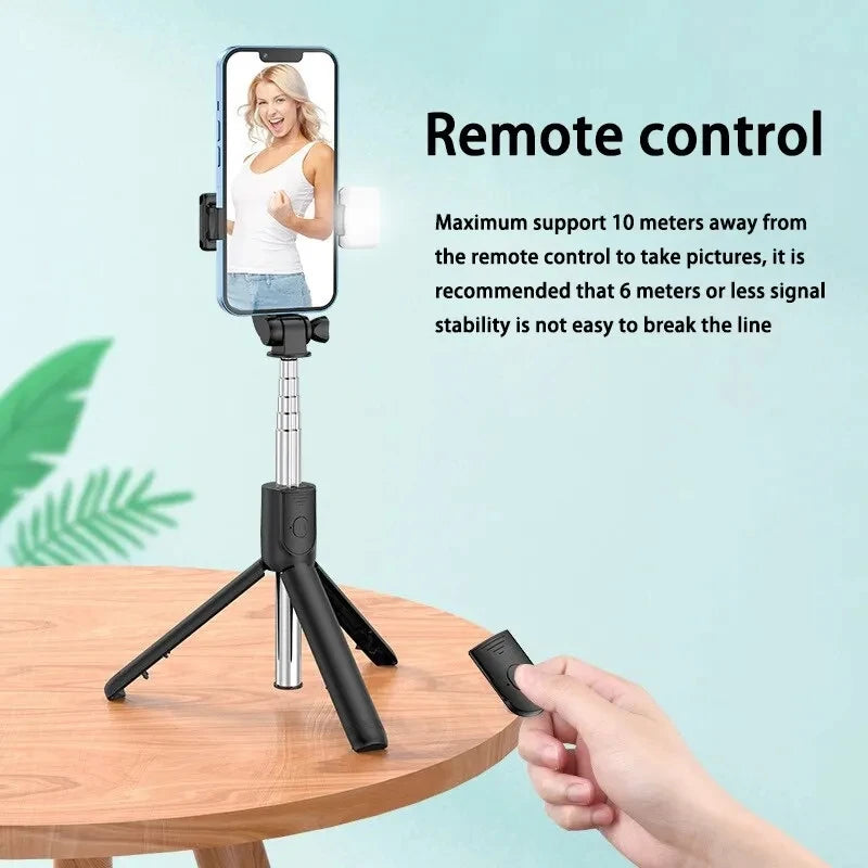 FGCLSY Selfie Stick Tripod – Monopod with Remote Shutter & LED Fill Light