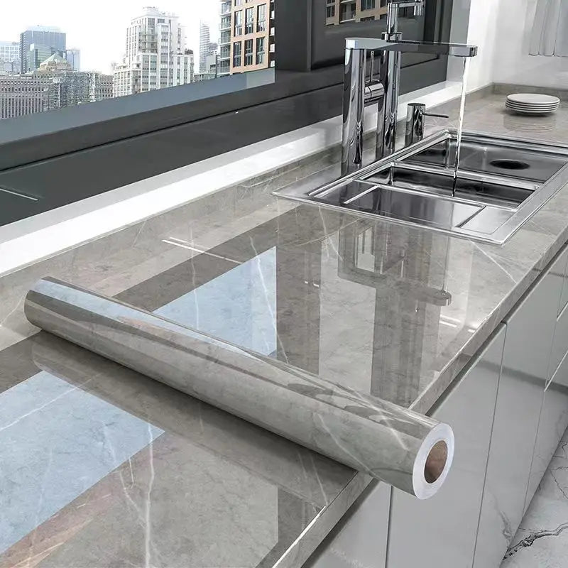 Oil-Proof & Waterproof 40cm Marble Kitchen Sticker