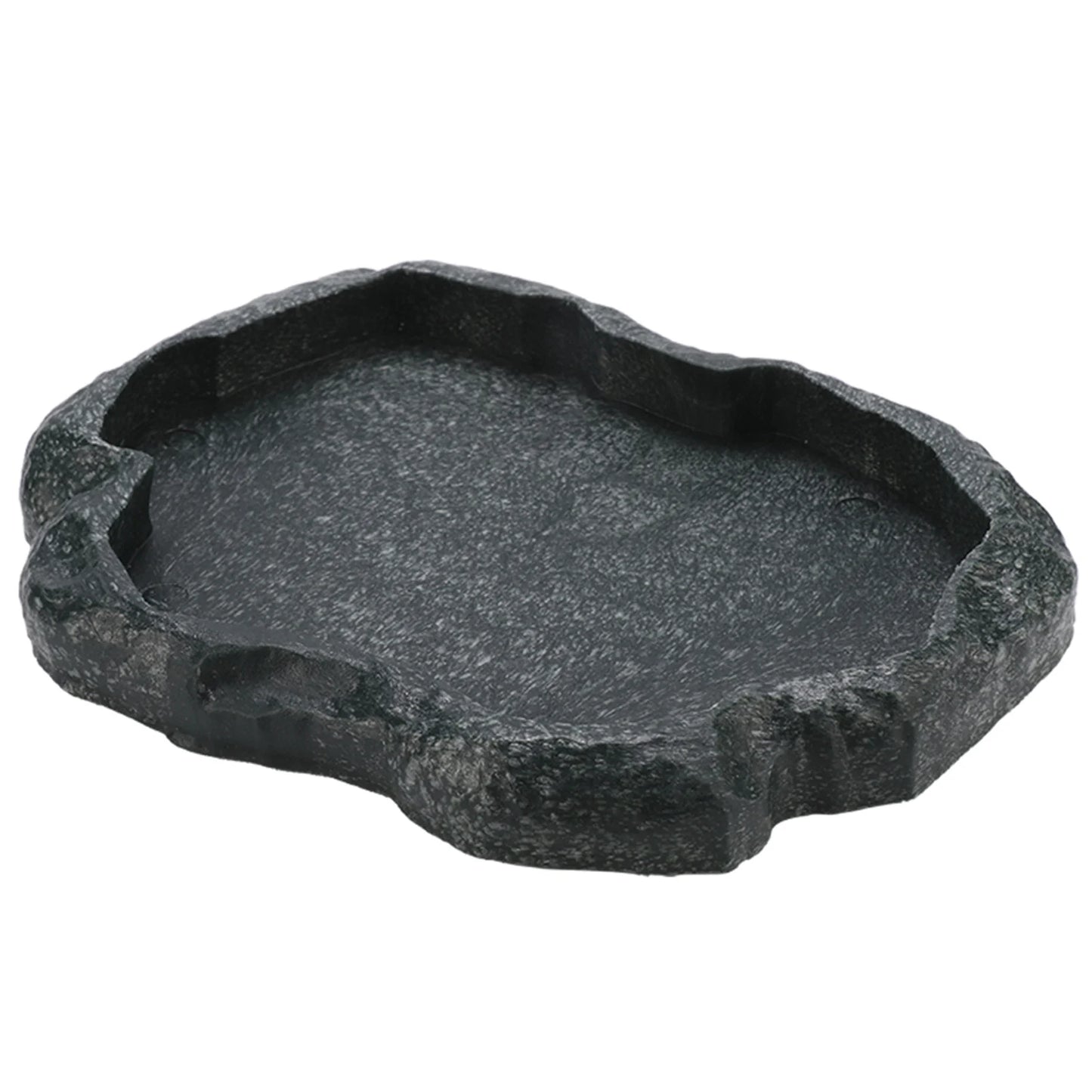 Reptile Feeding Dish – ABS Resin Imitation Rock Food & Water Bowl