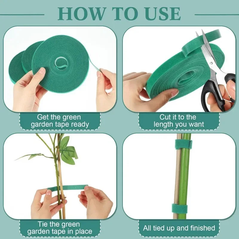 Adjustable Plant Bandage Straps – Nylon Hook Tie