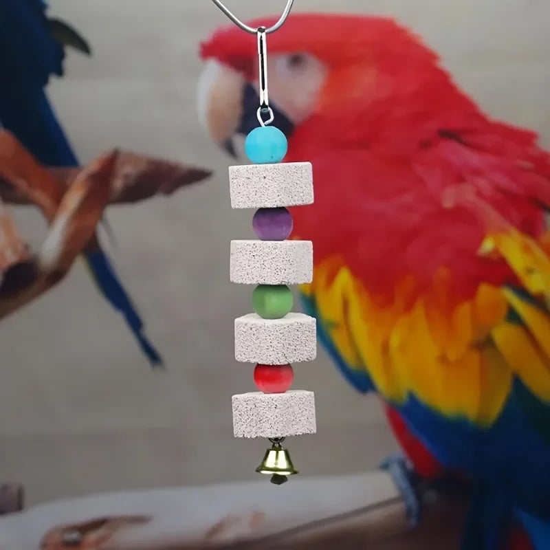 Flower-Shaped Grinding Stone Toy for Parrots & Small Birds