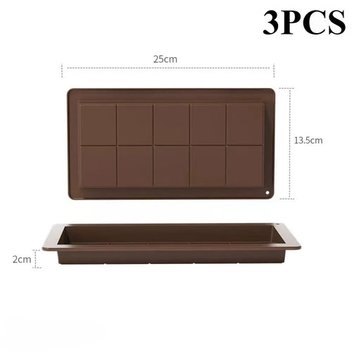 Silicone Chocolate Bar Molds – Dubai Style (1/3/5pcs)