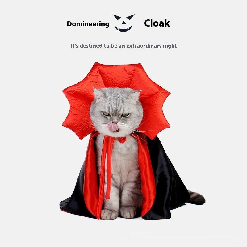 Halloween Pet Costume – Vampire Cape Outfit for Cats and Dogs