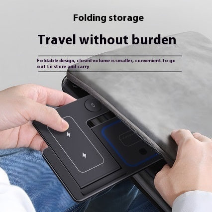 15W 3-in-1 Wireless Charger Stand – Foldable Fast Charging Station for Phone, Watch & Earbuds