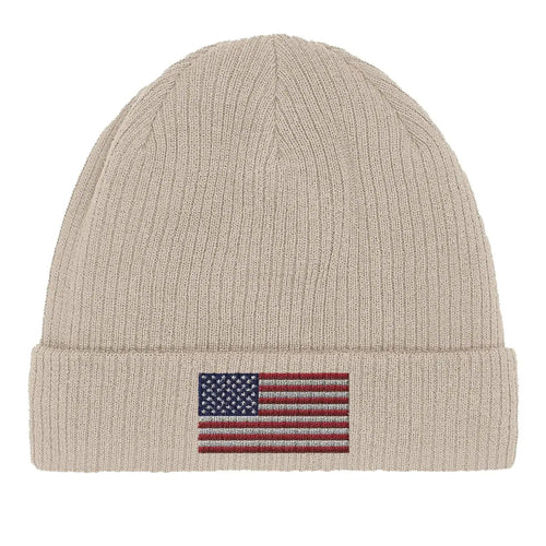 American Flag Beanie – Stylish Warm Knit Hat for Men & Women