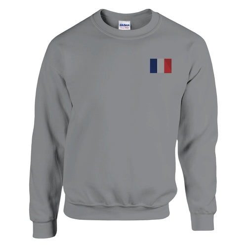 Sweatshirt with the French flag in embroidery